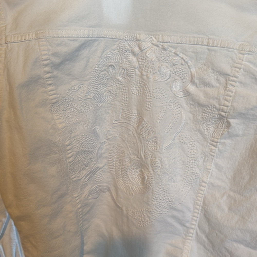 Chico's White Jean Jacket Classic Denim Style - Picture 2 of 3